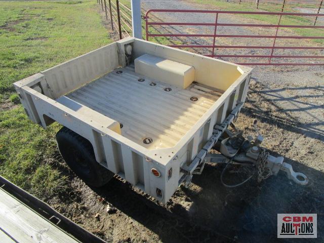 Army pintle trailer 80"x84" OFF ROAD USE ONLY- NO TITLE
