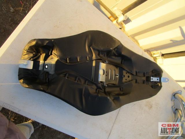 Motorcycle seat, windshield, and exhaust component