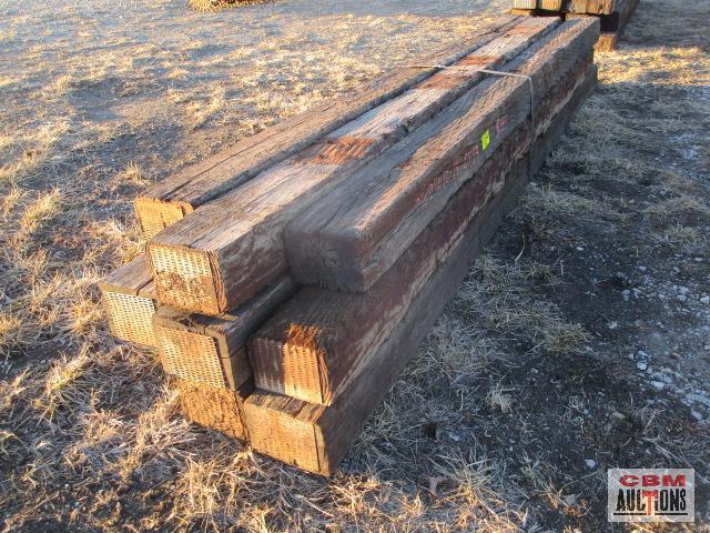 9- Railroad Ties 7"x9"x12'-14' +/- 9 X TIMES THE BID