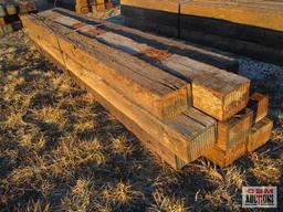 9- Railroad Ties 7"x9"x12'-14' +/- 9 X TIMES THE BID