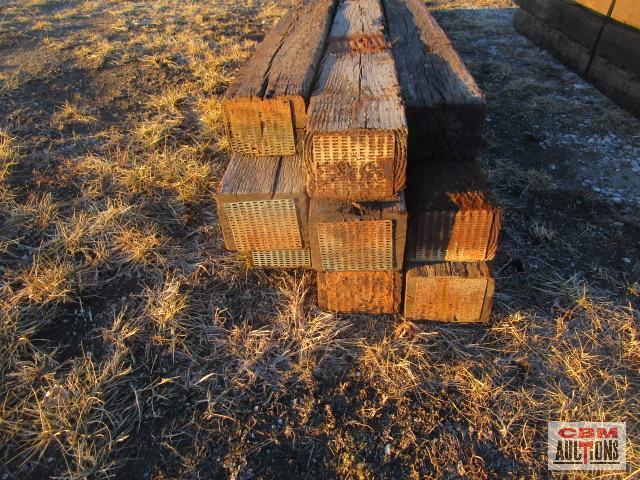 9- Railroad Ties 7"x9"x12'-14' +/- 9 X TIMES THE BID