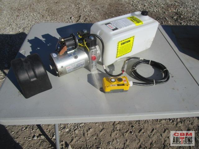Bucher Hydraulic Power Unit M-3551-0437 12 Volt Double Acting, Reliefs Set At 3200 psi On Lift Port