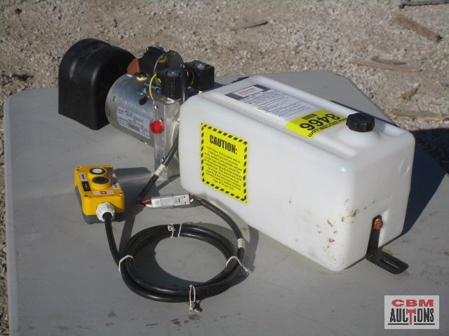 Bucher Hydraulic Power Unit M-3551-0437 12 Volt Double Acting, Reliefs Set At 3200 psi On Lift Port