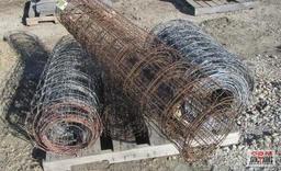 4 Partial Rolls of Woven Wire