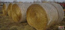 6 Round Bales Of Wheat Straw 4'x5' Net Wrapped 6 X TIMES THE BID