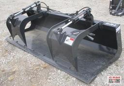 New Stout Skid Steer Industrial...Grapple Bucket 84" Flat Bottom,...Double Grapple, Complete With Ho