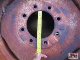 Rear tractor tire 14.9-26 on rim