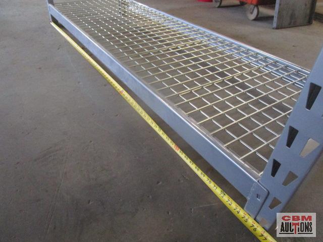 Pallet Racking 24"x77"x72" With Wire Racking (REMOVAL MONDAY, JULY 18th)