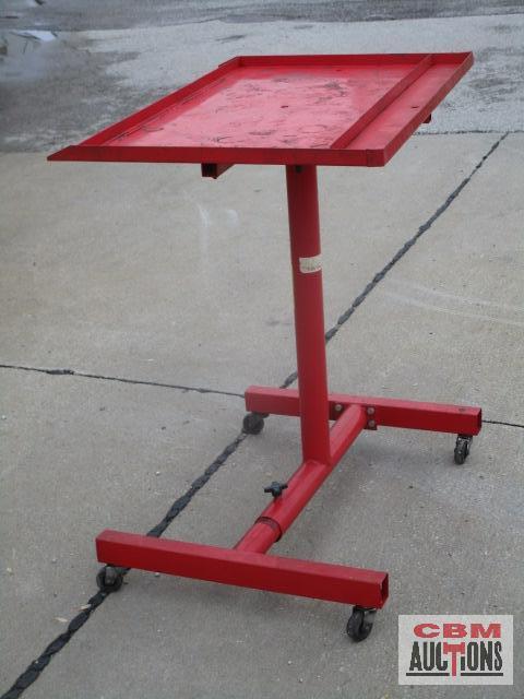 Rolling Shop Parts Tray Red