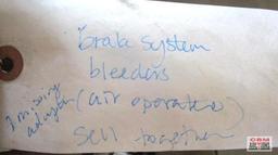 Brake Bleeder System Air Operated