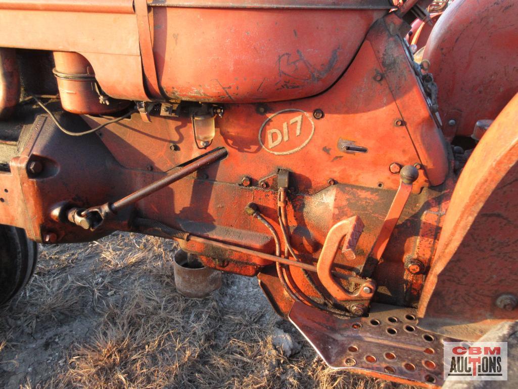 1958 Allis Chalmers D17 Series I Tractor, 3 Pt, 540 PTO, 1 SCV Line (Runs & Drove Into Line)