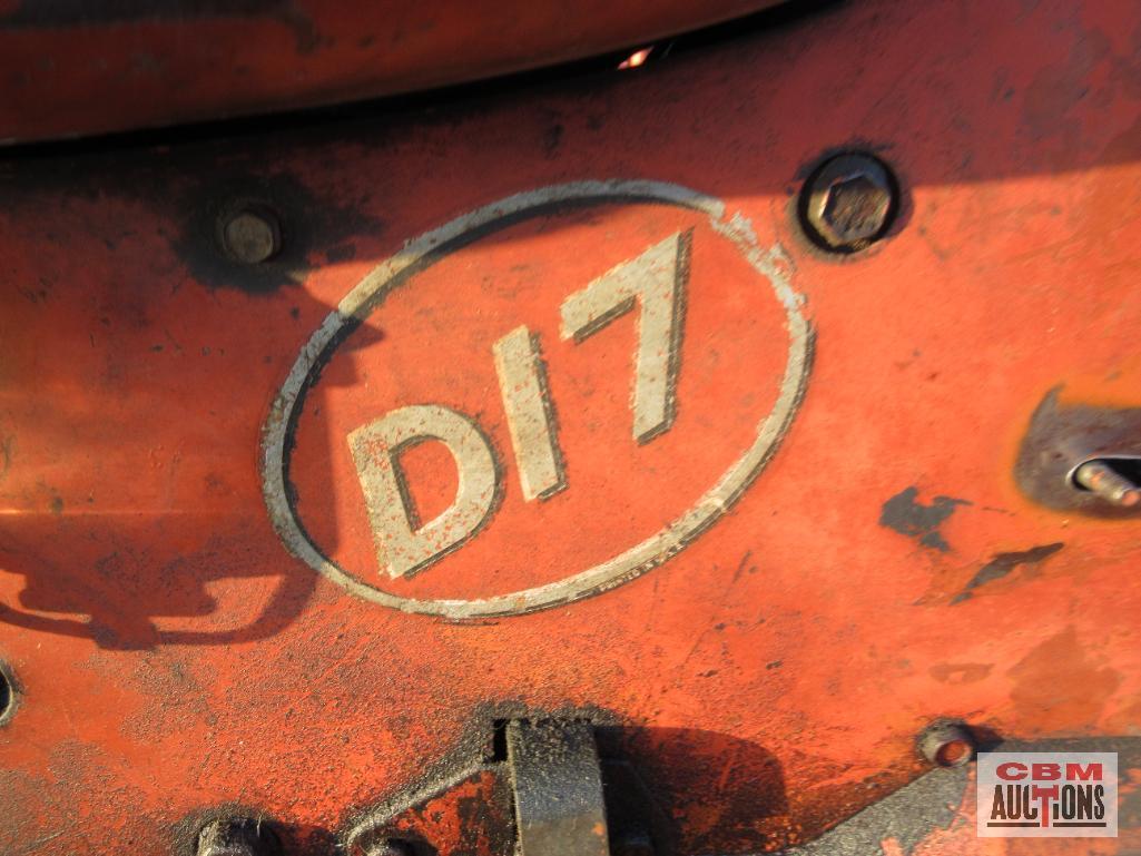 1958 Allis Chalmers D17 Series I Tractor, 3 Pt, 540 PTO, 1 SCV Line (Runs & Drove Into Line)