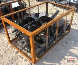 Mower King SSECAG-Y Skid Steer Hydraulic Post Hole Auger Drive & 6",12" & 14" Auger Bits (Unused) *1