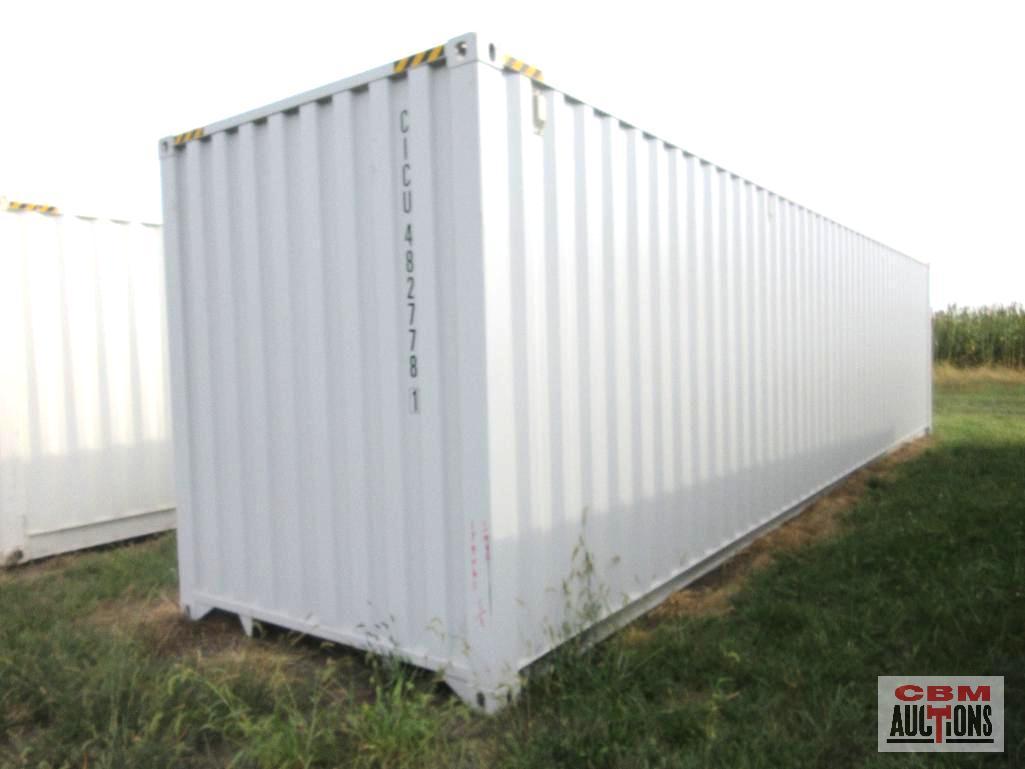2023 40' Cargo Shipping Container 4- 92" Double Doors On The Side And Rear Doors, One Trip Use