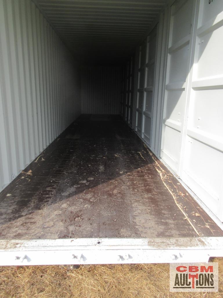 2023 40' Cargo Shipping Container 4- 92" Double Doors On The Side And Rear Doors, One Trip Use