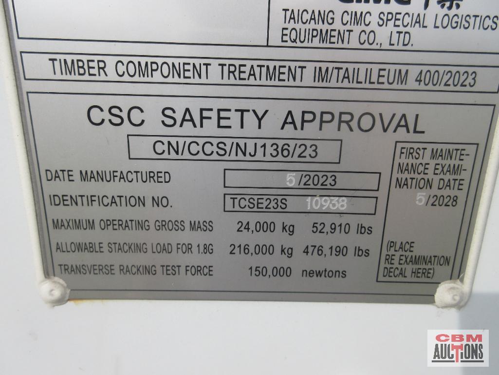 2023 40' Cargo Shipping Container 4- 92" Double Doors On The Side And Rear Doors, One Trip Use