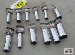 Performance Tool 1/2"-1 1/4" Deep Well Chrome Sockets 1/2" Drive *BLT