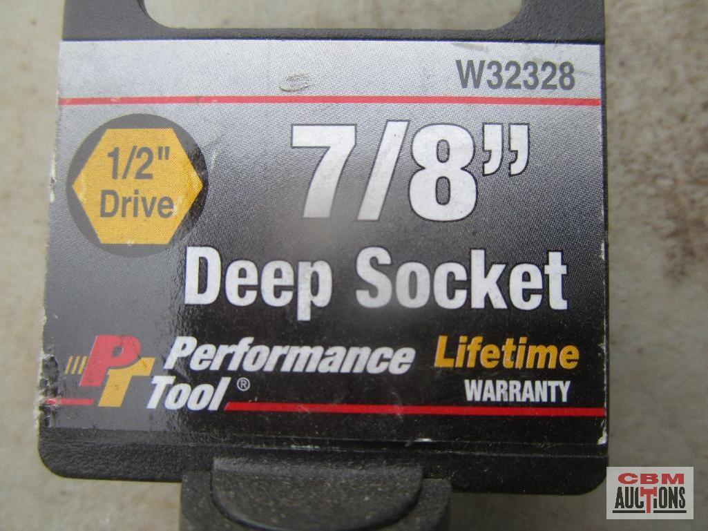 Performance Tool 1/2"-1 1/4" Deep Well Chrome Sockets 1/2" Drive *BLT