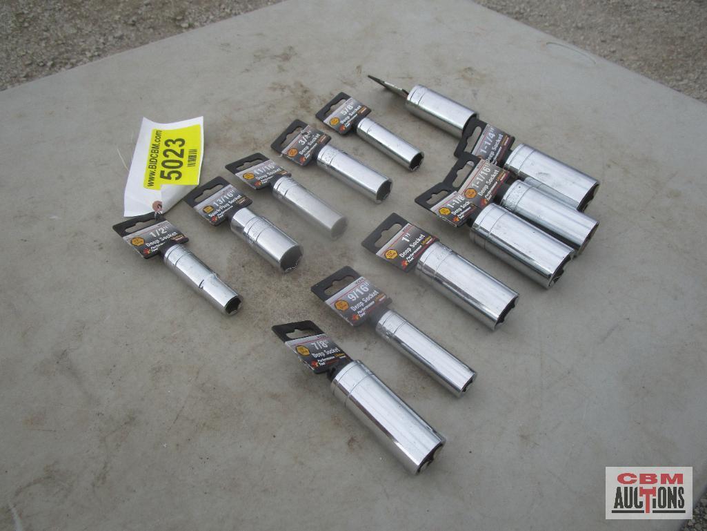 Performance Tool 1/2"-1 1/4" Deep Well Chrome Sockets 1/2" Drive *BLT