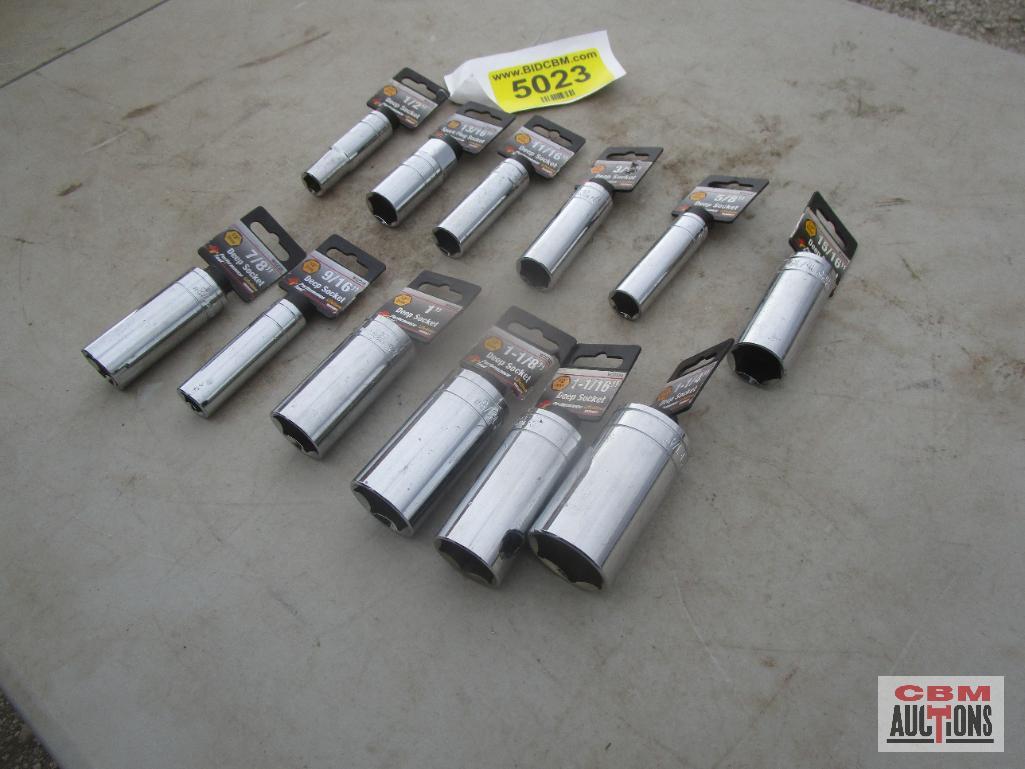 Performance Tool 1/2"-1 1/4" Deep Well Chrome Sockets 1/2" Drive *BLT