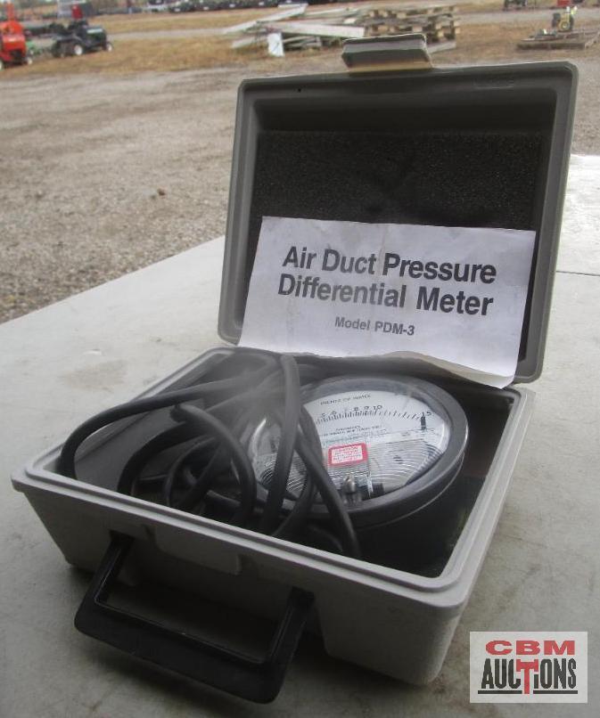 Air Duct Pressure Differential Meter