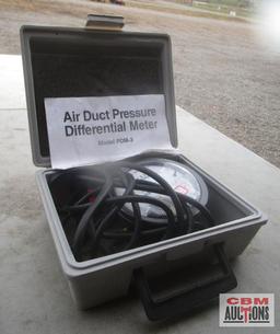 Air Duct Pressure Differential Meter