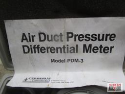 Air Duct Pressure Differential Meter