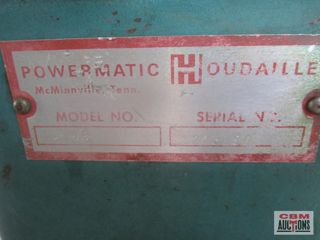 Powermatic 45 Wood Lathe (Missing Chuck-Seller Said Runs) *I
