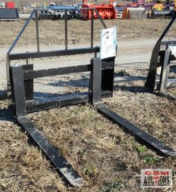 48" Skid Steer Pallet Forks 4K (Unused)