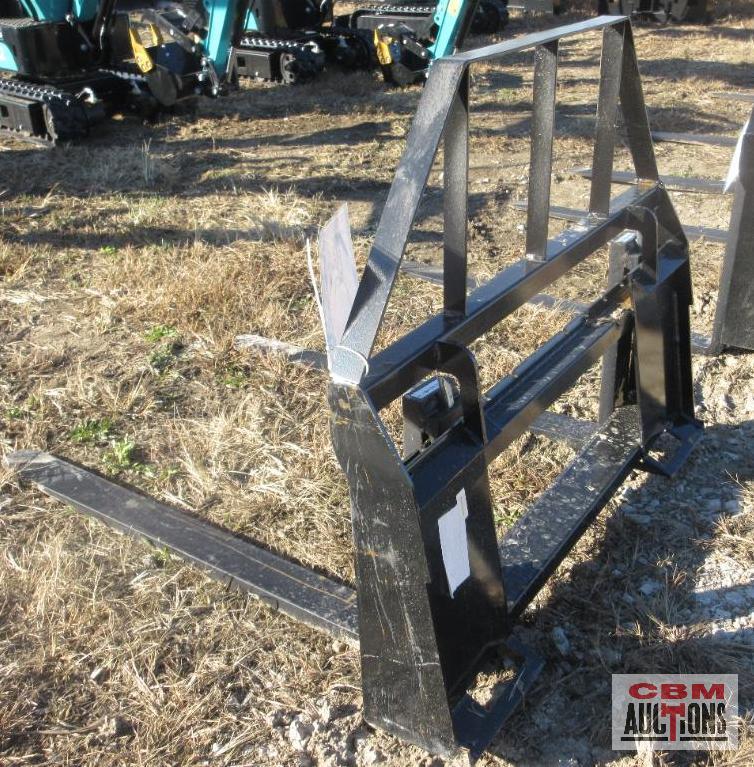 48" Skid Steer Pallet Forks 4K (Unused)