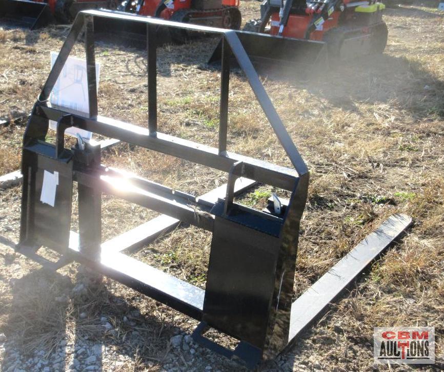 48" Skid Steer Pallet Forks 4K (Unused)