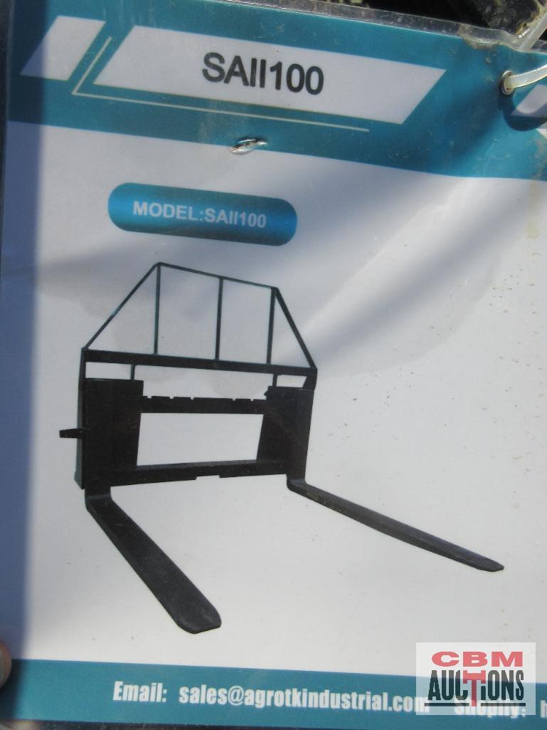 48" Skid Steer Pallet Forks 4K (Unused)
