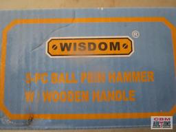 Wisdom 5pc Ball Pein Hammer w/Wooden Handles *GLB