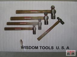 Wisdom 5pc Ball Pein Hammer w/Wooden Handles *GLB