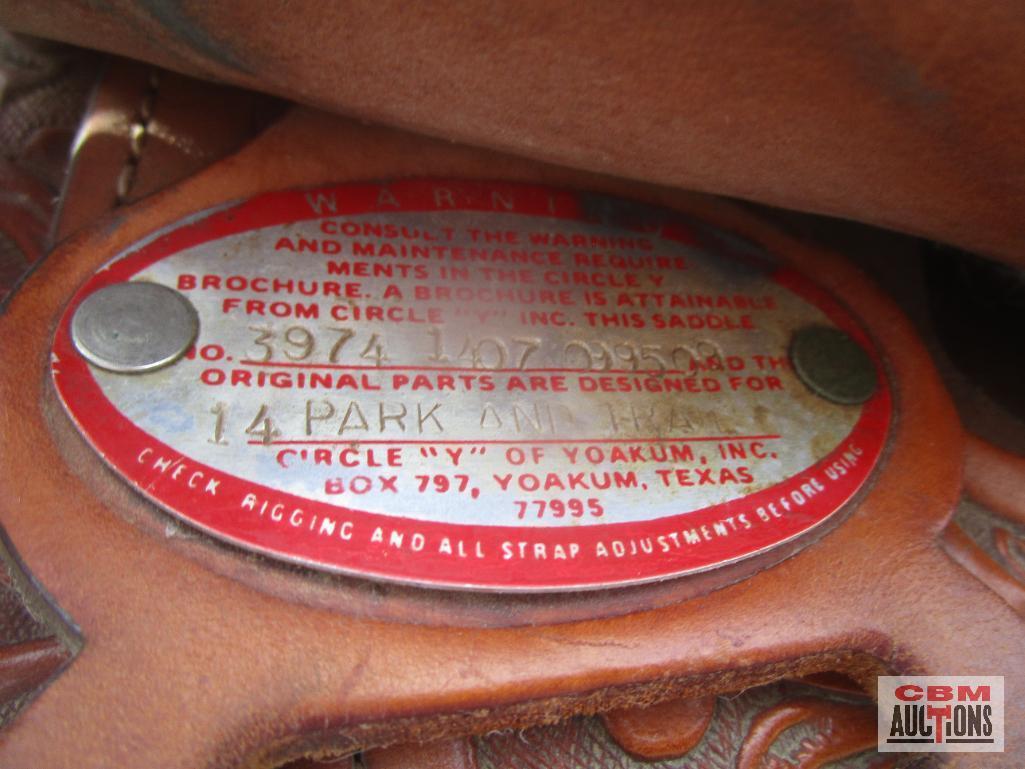 Circle Y 14" Park & Trail Show Horse Saddle (NO STAND) *J