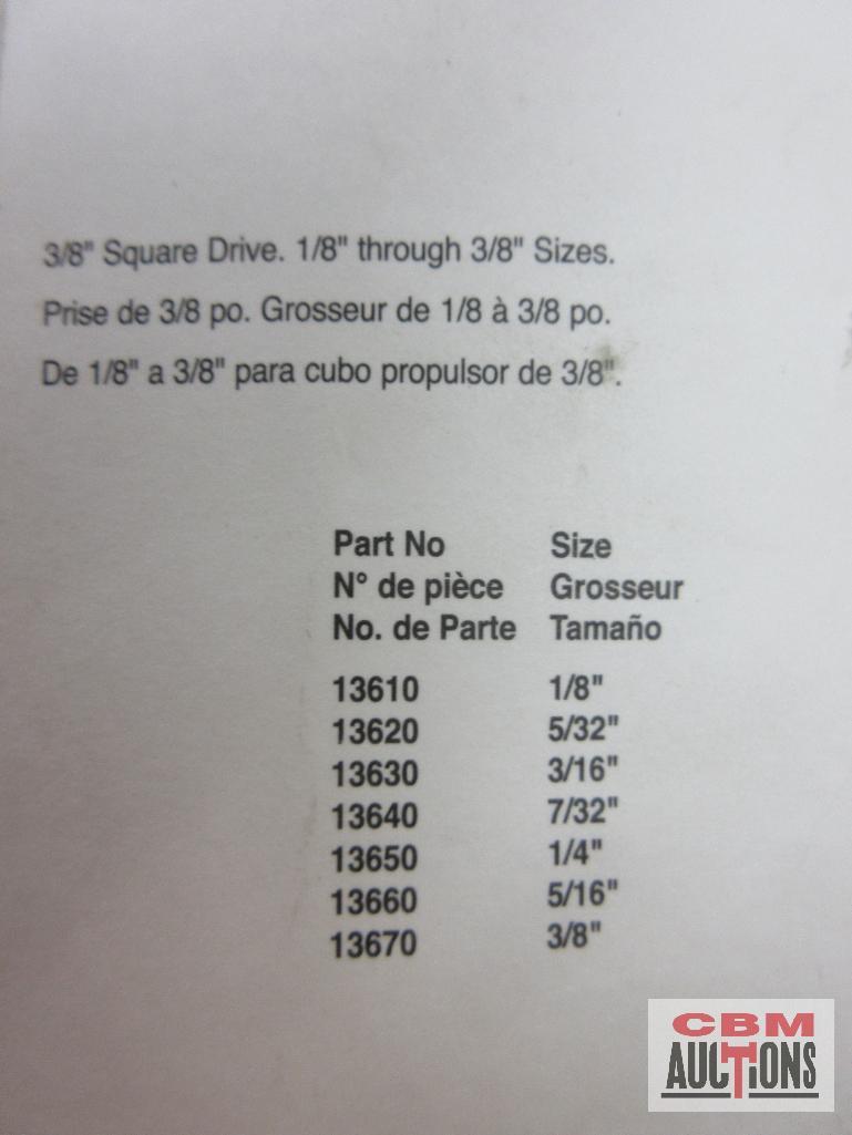 Lisle 33850 Metric Hex Bit Set 3mm-10mm 13600 Hex Bit Set 1/8"-3/8" GP Grey Pneumatic 1403HA 1/4"