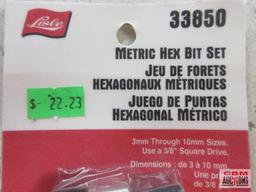 Lisle 33850 Metric Hex Bit Set 3mm-10mm 13600 Hex Bit Set 1/8"-3/8" GP Grey Pneumatic 1403HA 1/4"