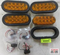 Jammy 6" Oval LED Amber Turn Lamp Kit