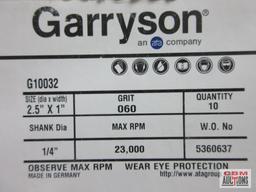 Garryson G10032 Mounted Flap Wheel 2-1/2" Dia. x 1" Width, 1/4" Shank, 60 Grit - 10 Count