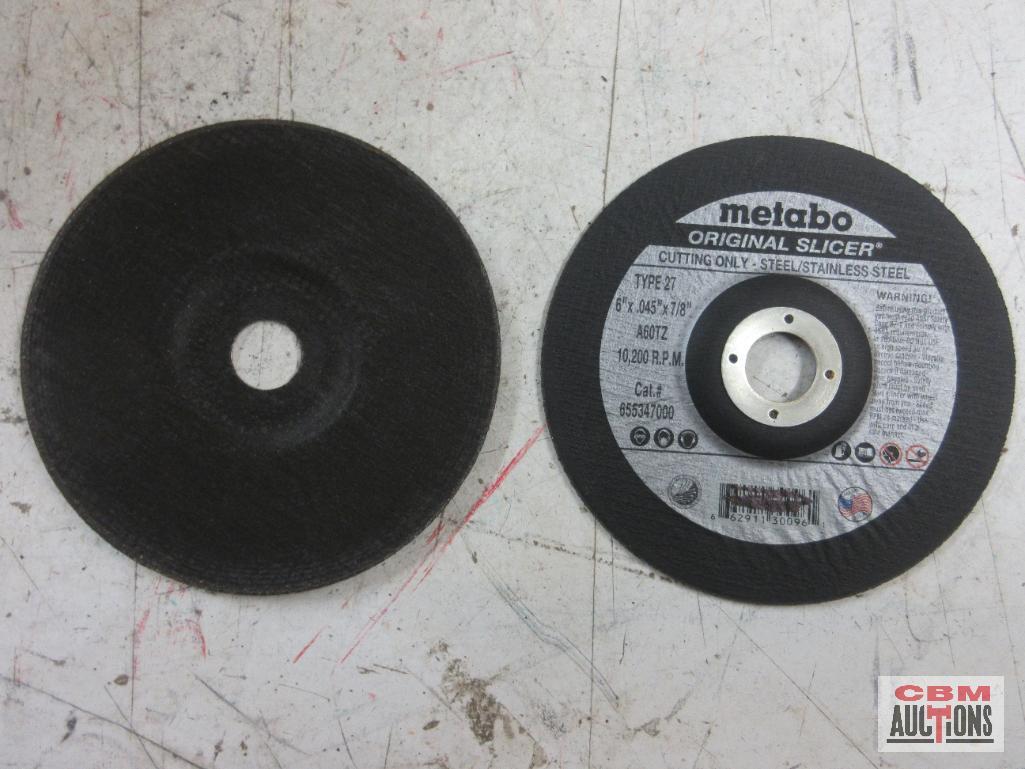Metabo 655347000 A60 TZ 6" x .045" x7/8" Cut Off Wheel, Cutting Only -Type 27, Steel, Stainless