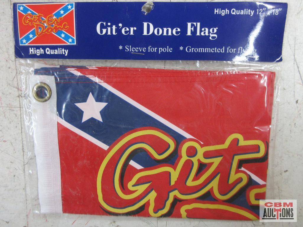 Git-Er-Done -One Size Fits Most IIT 62135 4pc Screwdriver Set Git'er Done Flag 12" x 18" High