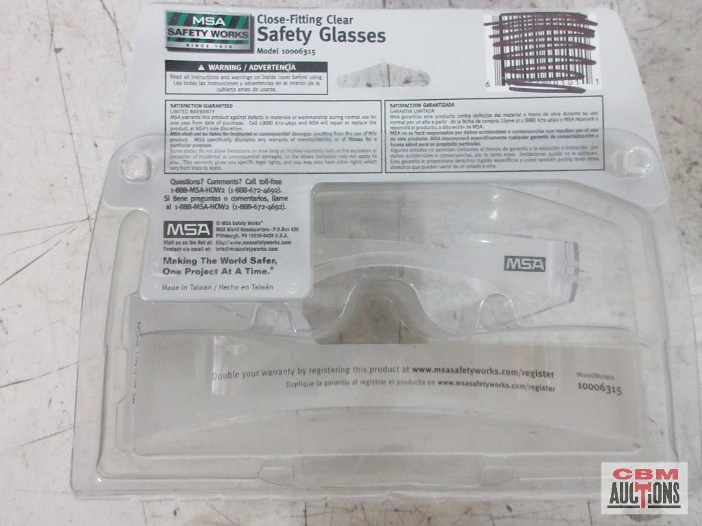 MSA Safety Works 10006315 Clear Safety Glasses, Anti-Scratch, OSHA & ANSI High Impact, Lightweight