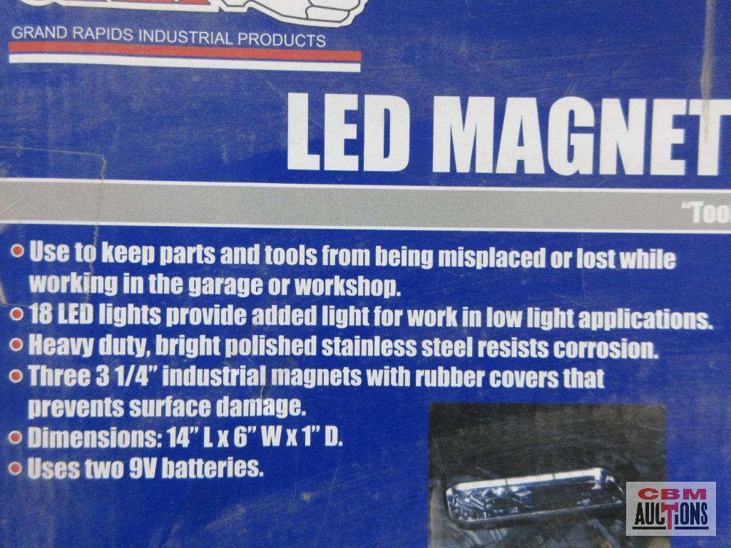 Grip 67443 LED Lighted Magnetic Parts Tray 14"L x 6"W x 1"D
