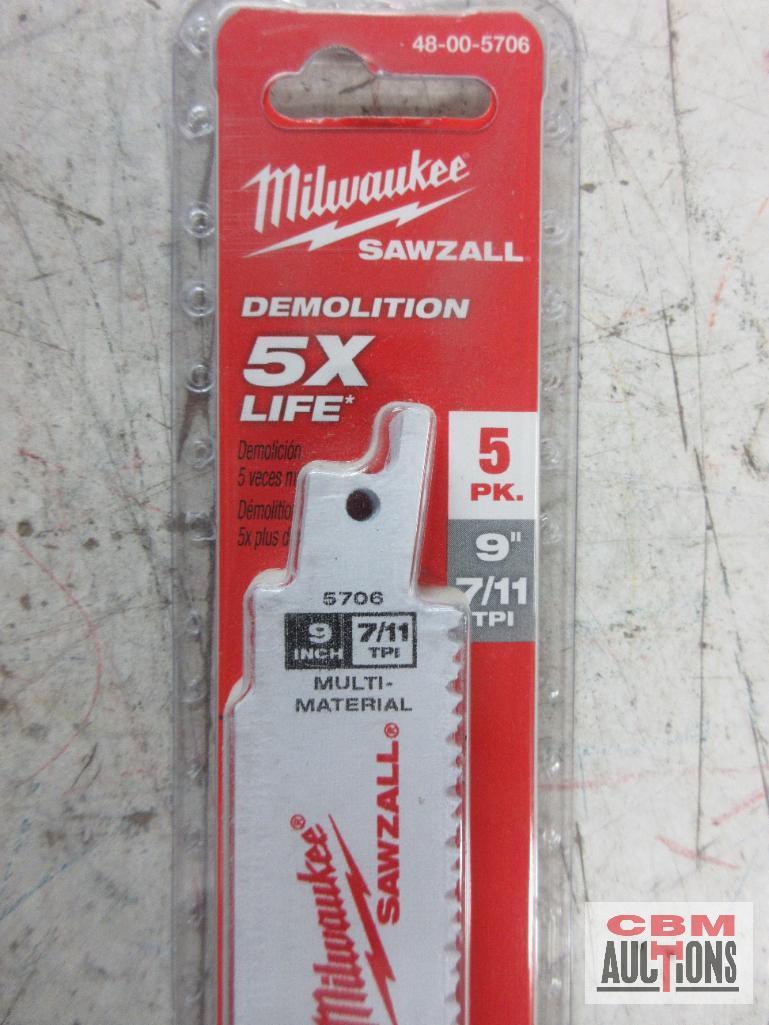 Milwaukee 48-00-5185 Sawzall Blades 4", 24 TPI, Metal - Set of 2 Milwaukee 48-00-5186 Sawzall