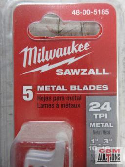 Milwaukee 48-00-5185 Sawzall Blades 4", 24 TPI, Metal - Set of 2 Milwaukee 48-00-5186 Sawzall