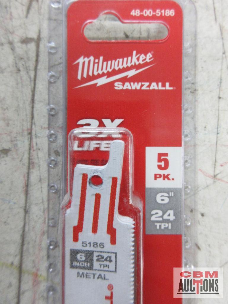 Milwaukee 48-00-5185 Sawzall Blades 4", 24 TPI, Metal - Set of 2 Milwaukee 48-00-5186 Sawzall