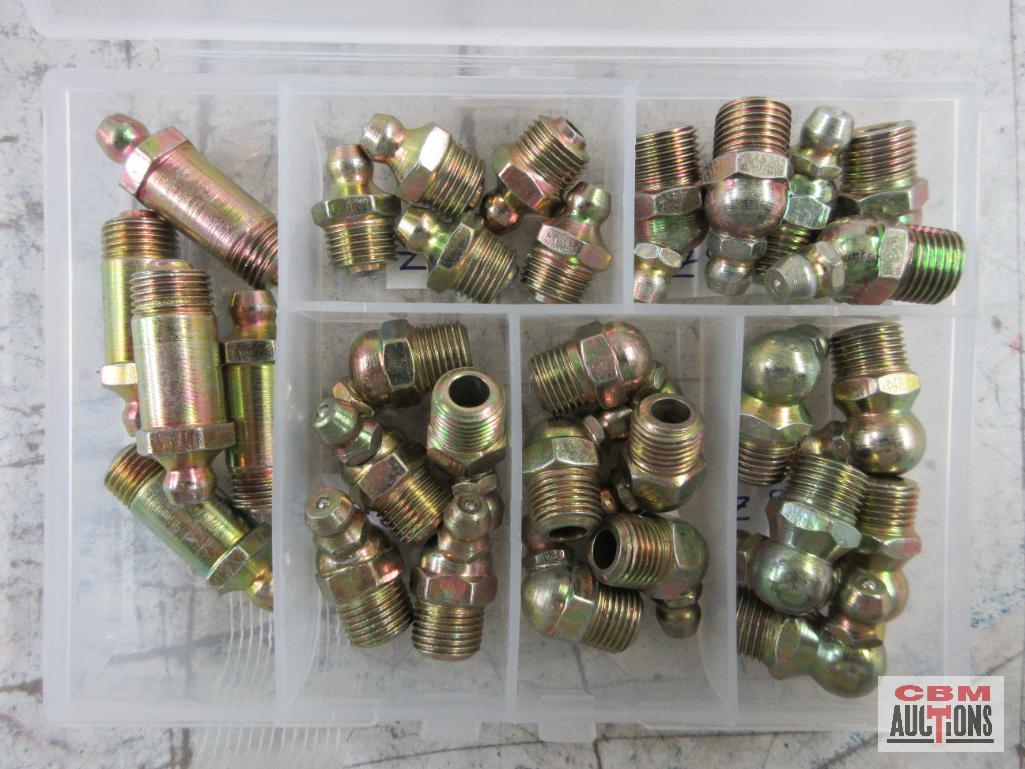 Mize Grease Zerk Assortment w/ Storage Case - 30 (+/-) Z800 Z845 Z800-1 Z865 Z830 Z890 *DRM