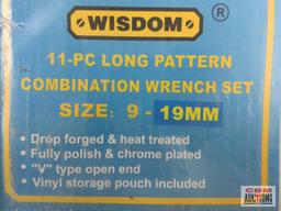 Wisdom 01-w11mwv-1 11pc Long Pattern Metric Combination Wrench Set (9mm - 19mm) w/ Vinyl Storage