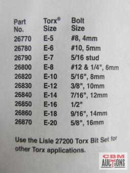 Lisle 26280 Master Torx Set E5 Thru E-20 *DRM