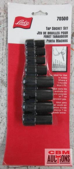 Lisle 70500 Tap Socket Set #1 Thru #8 *DRM